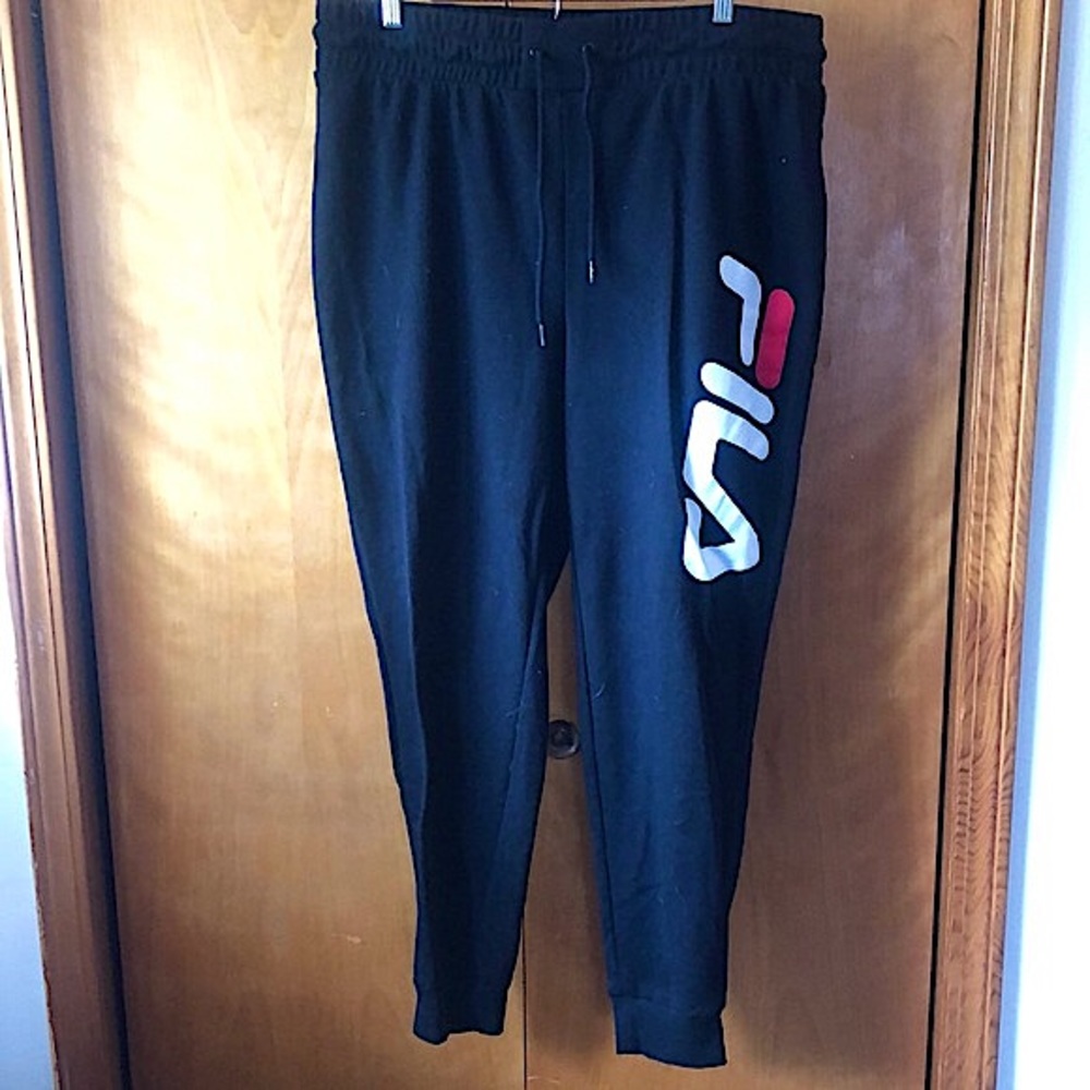 Fila Sweatpants Black Logo Jogger 1X